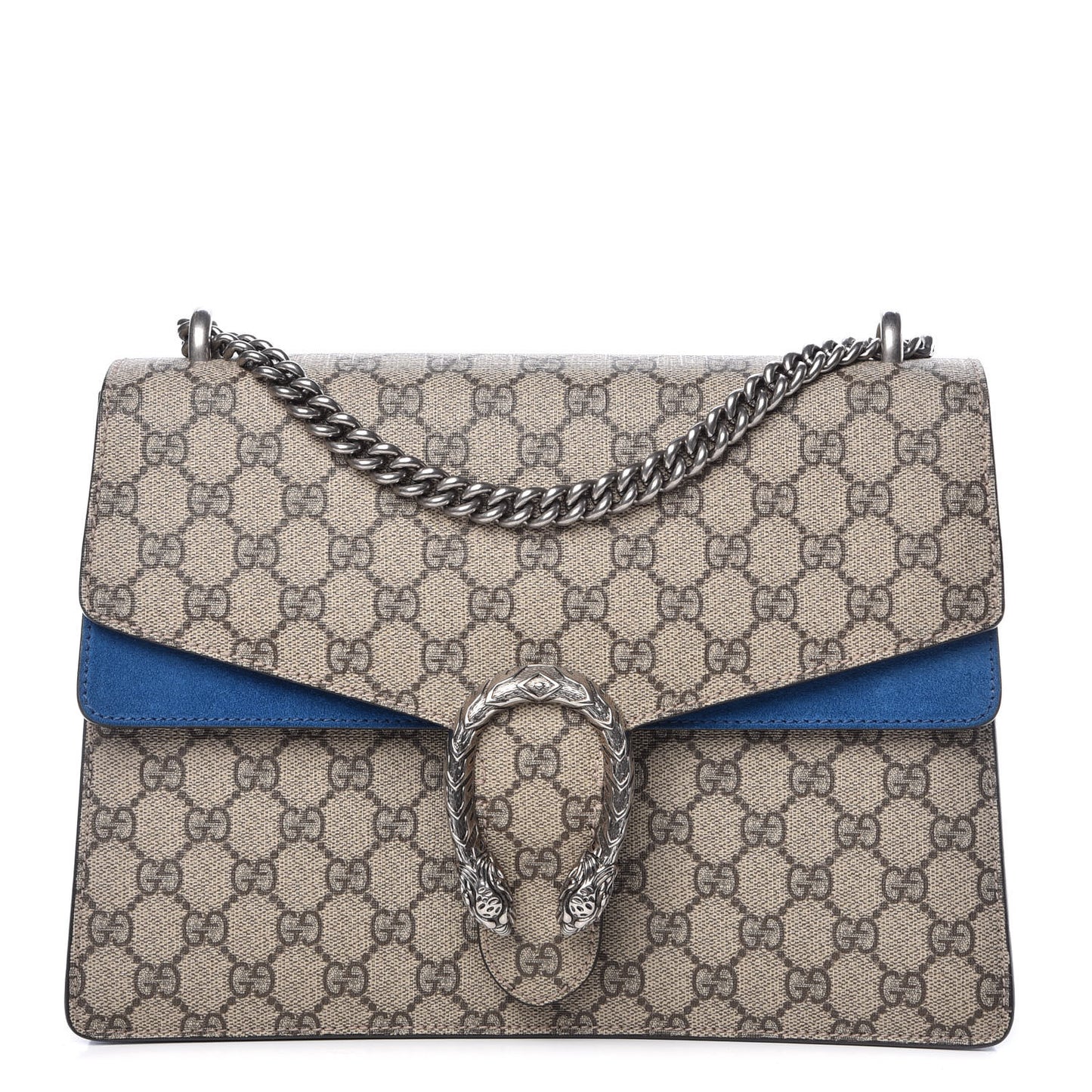GG Supreme Monogram Medium Dionysus Shoulder Bag Blue