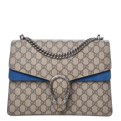 Gucci GG Supreme Monogram Medium Dionysus Shoulder Bag Blue 1 of 15