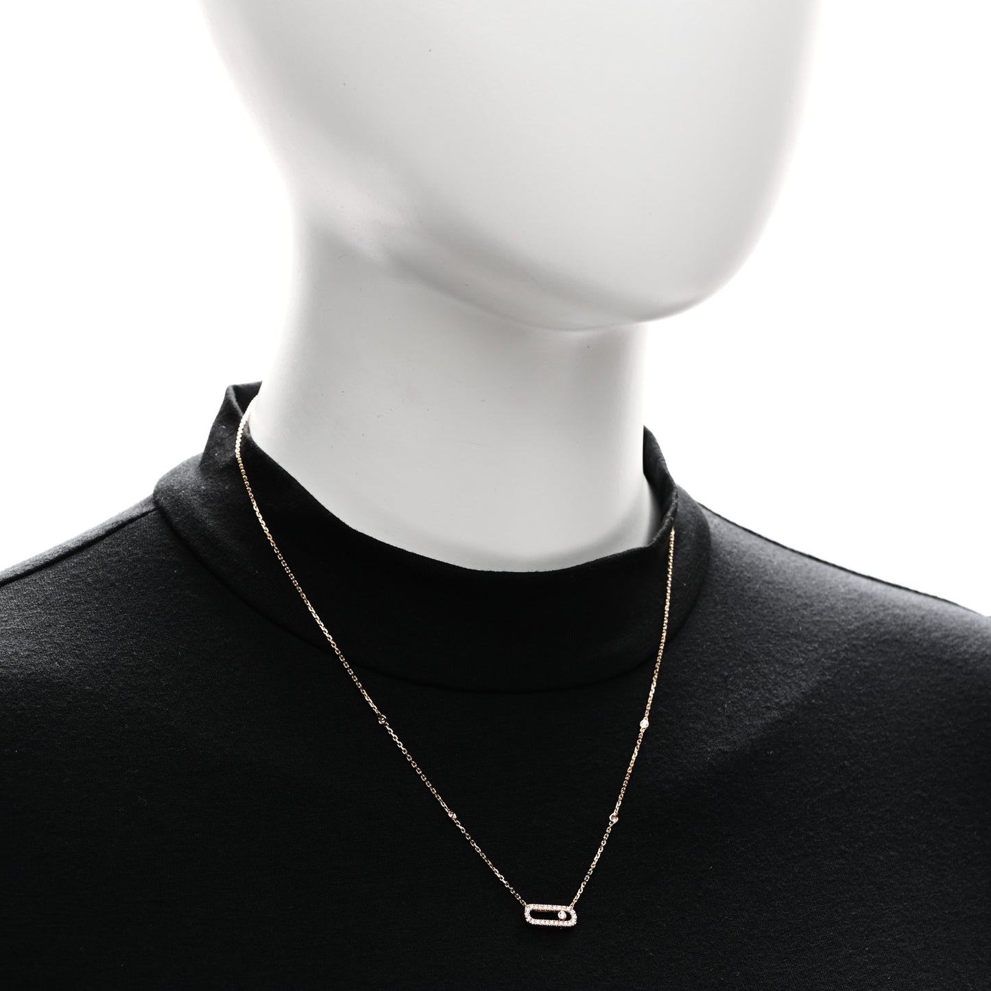 18K Rose Gold Diamond Move Uno Pave Necklace