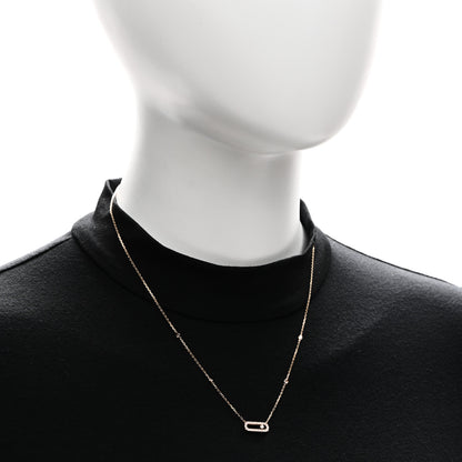 Messika 18K Rose Gold Diamond Move Uno Pave Necklace 2 of 5