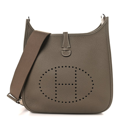 Hermes Taurillon Clemence Evelyne III PM Etoupe 1 of 11