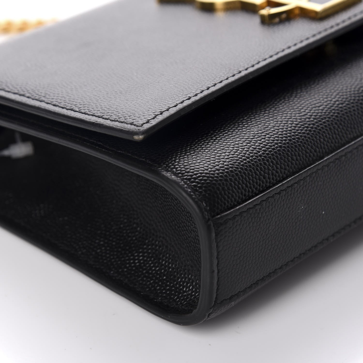 Saint Laurent Grain De Poudre Small Monogram Kate Satchel Black 6 of 12