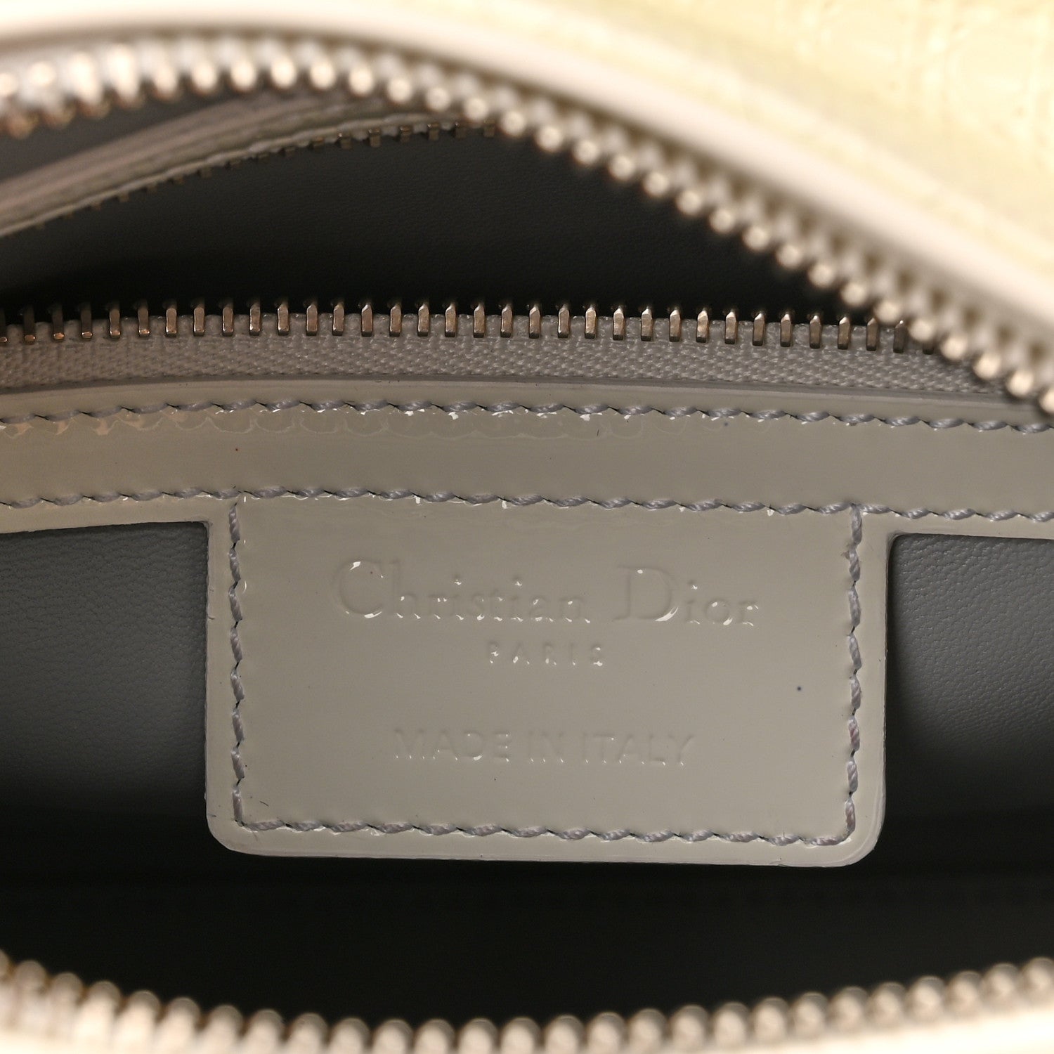 Christian Dior Patent Micro-Cannage Medium Lady Dior White 6 of 12
