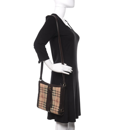 Burberry Haymarket Check Shoulder Bag Chocolate 2 of 11