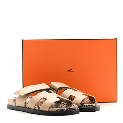 Hermes Calfskin Womens Chypre Sandals 35 Beige Argile 8 of 8