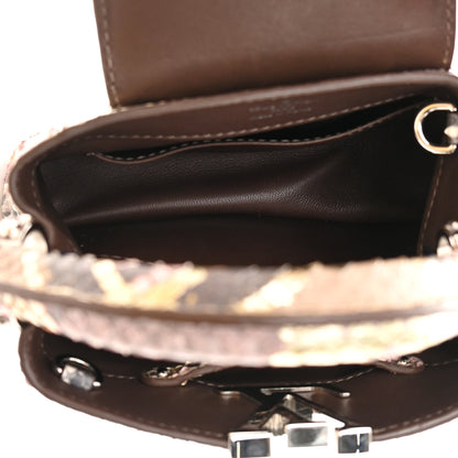 Louis Vuitton Metallic Snakeskin Capucines Mini Dore 6 of 15