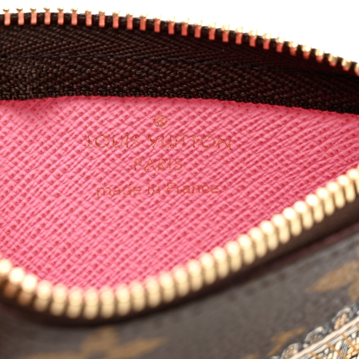 Monogram 2022 Christmas Animation Paris Key Pouch Pink