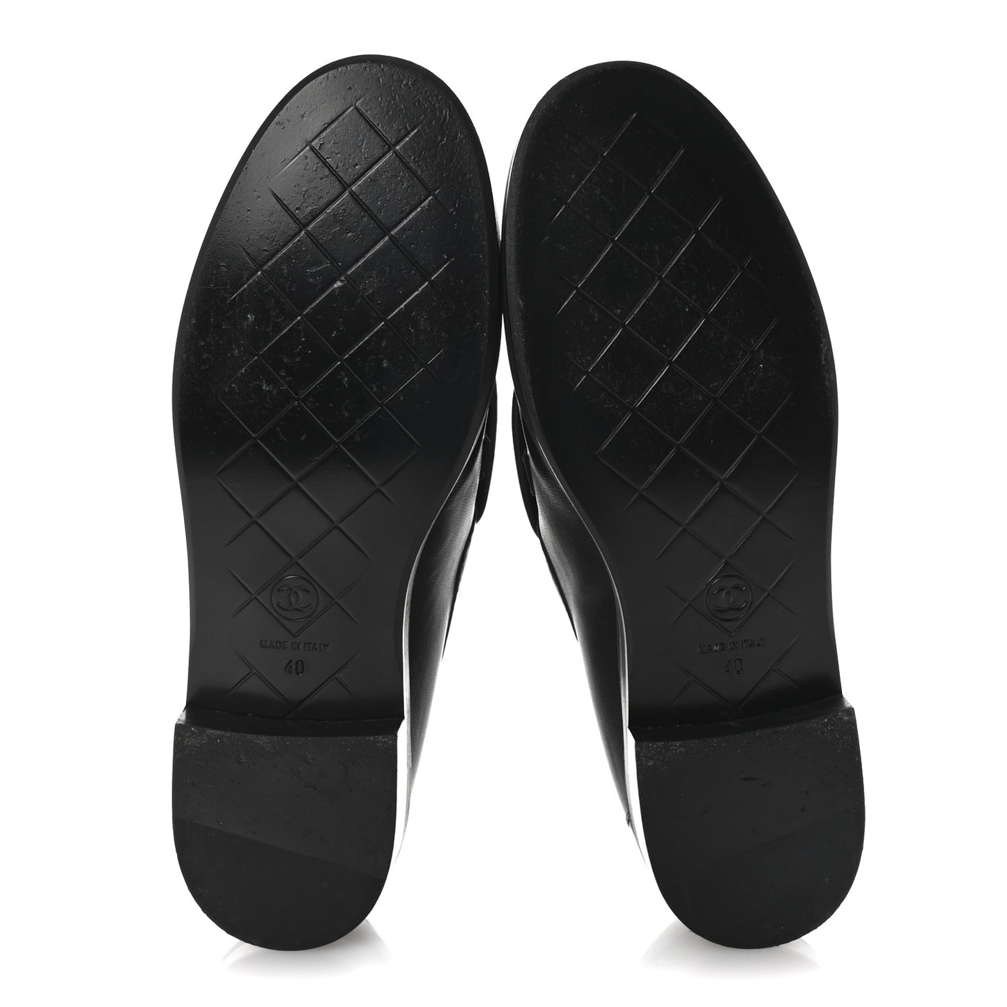 Lambskin Quilted CC Turnlock Loafers 40 Black