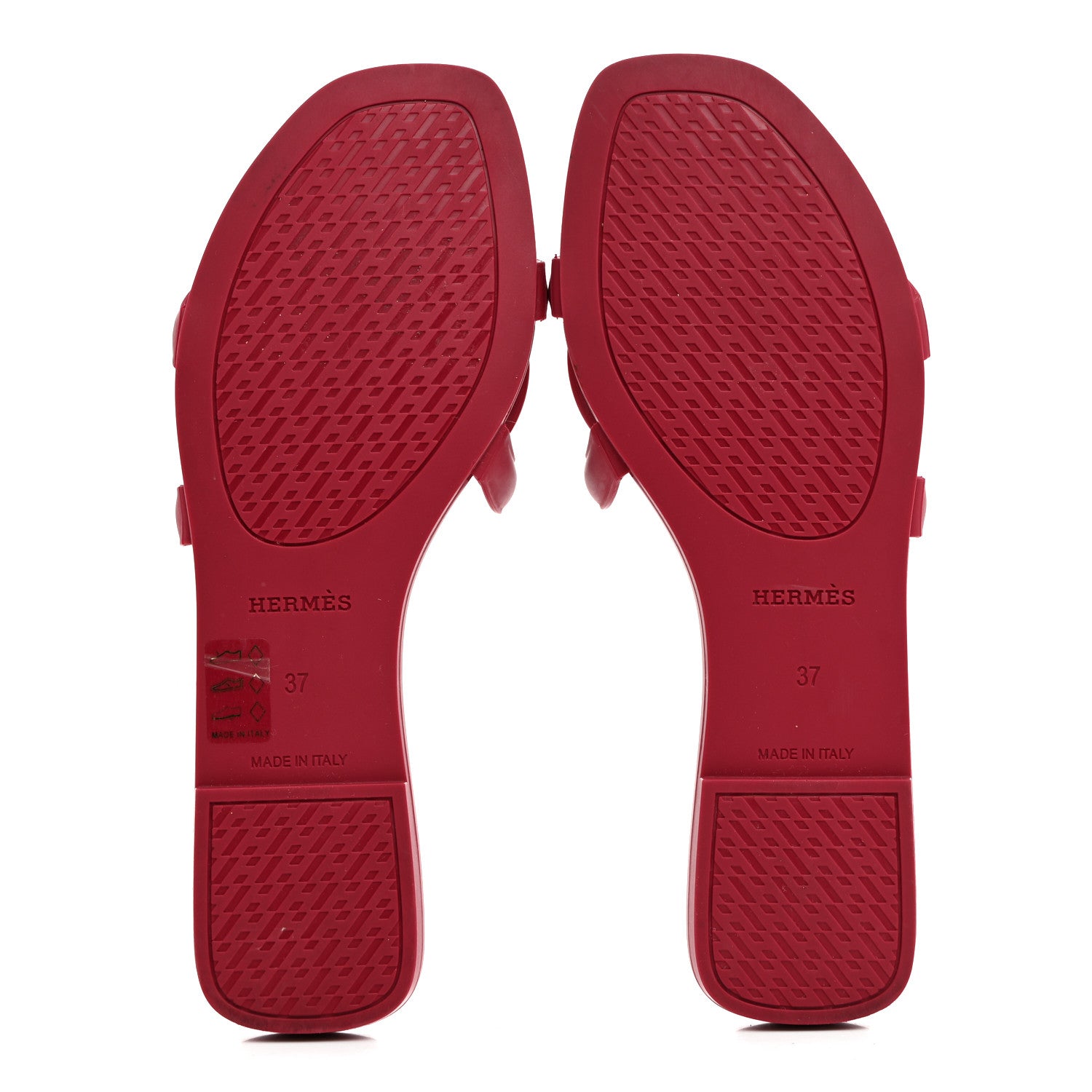 Hermes Rubber Aloha Sandals 37 Rose Baie 5 of 10