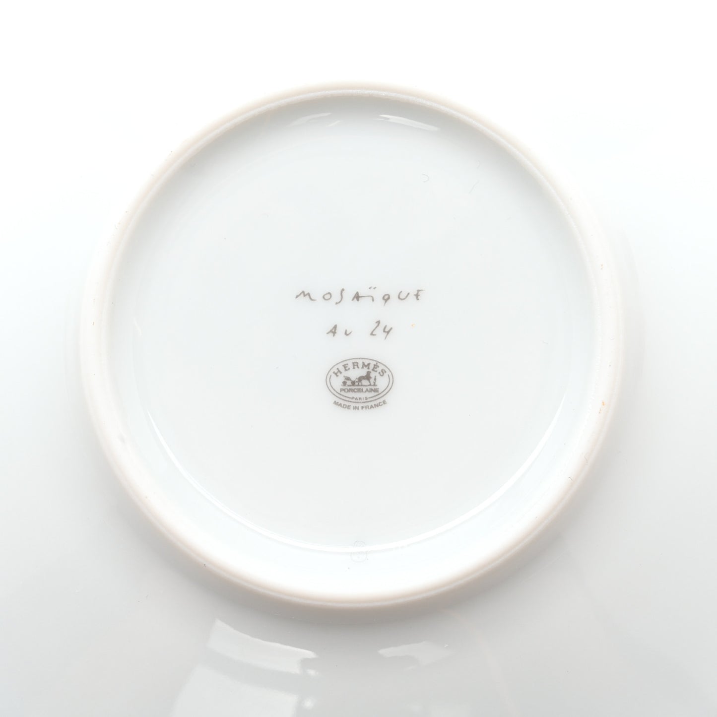 Porcelain Mosaique Au 24 Gold Tea Cup And Saucer Set Of 2