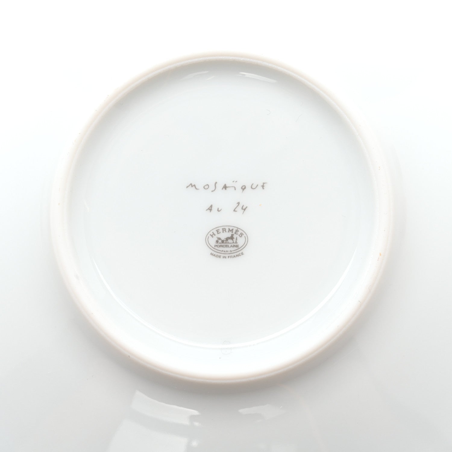 Hermes Porcelain Mosaique Au 24 Gold Tea Cup And Saucer Set Of 2 11 of 12