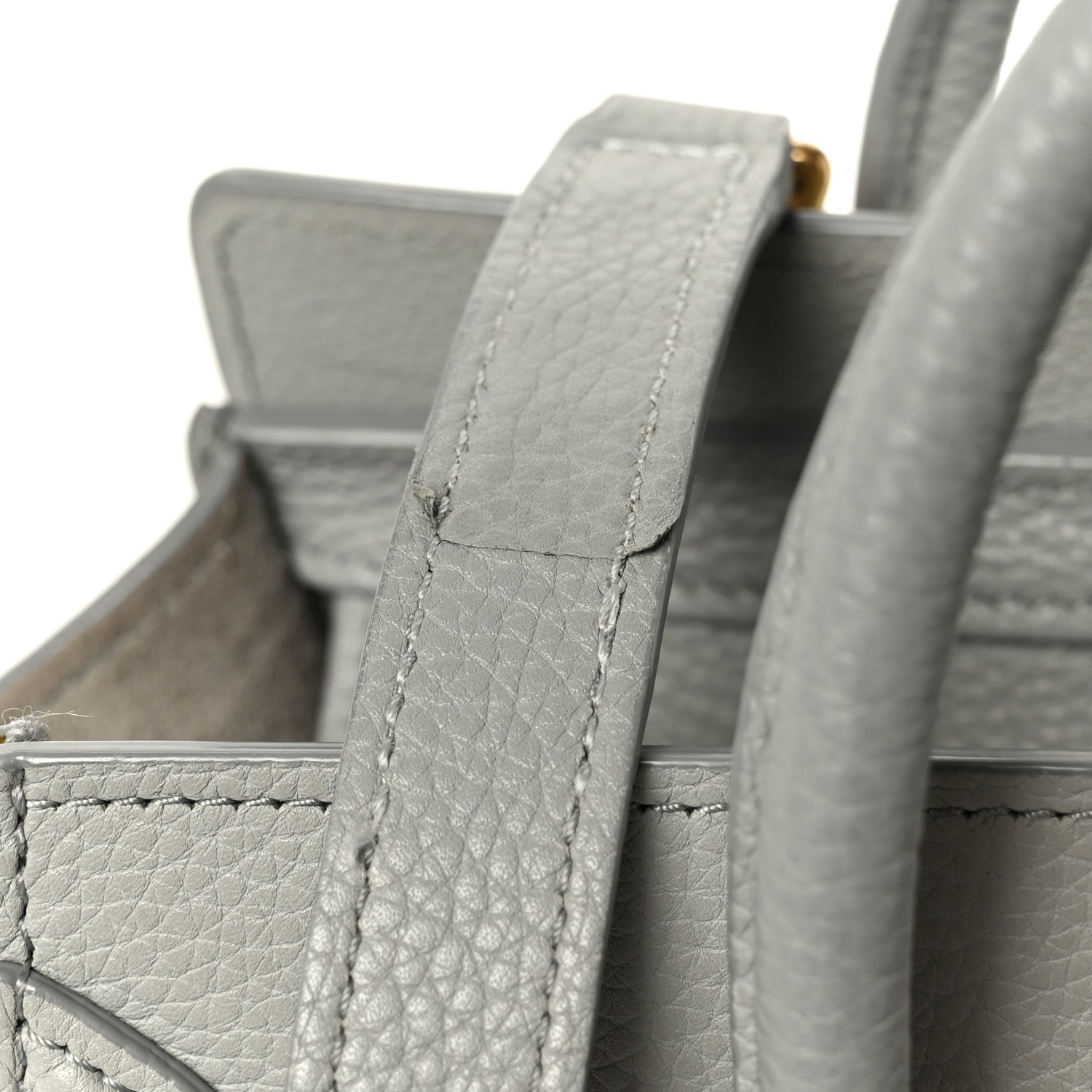 Celine Drummed Calfskin Nano Luggage Pearl Blue 1889174 – FASHIONPHILE