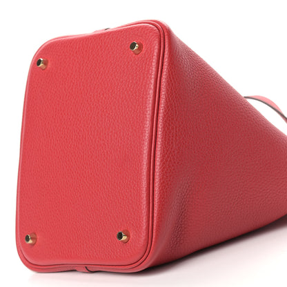 Hermes Taurillon Clemence Picotin Lock 22 MM Rouge Casaque 9 of 9