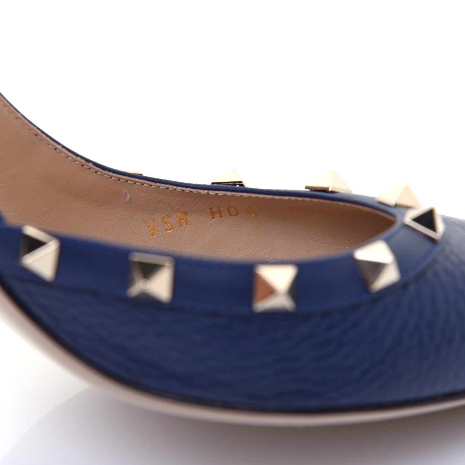 Valentino Garavani Pebbled Calfskin Rockstud Half D'Orsay Slingback 85mm Pumps 41 Pure Blue 8 of 8