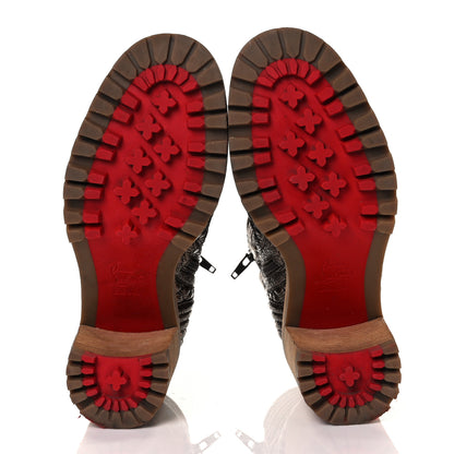 Christian Louboutin Metallic Crinkled Calfskin Red Sole Boot 36 Bronze 5 of 7