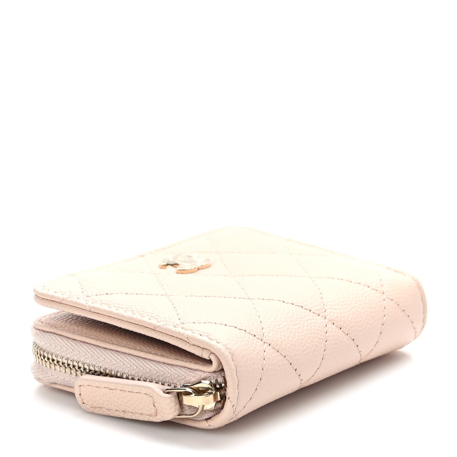 Chanel Caviar Quilted Zip Coin Purse Light Pink 3 of 7