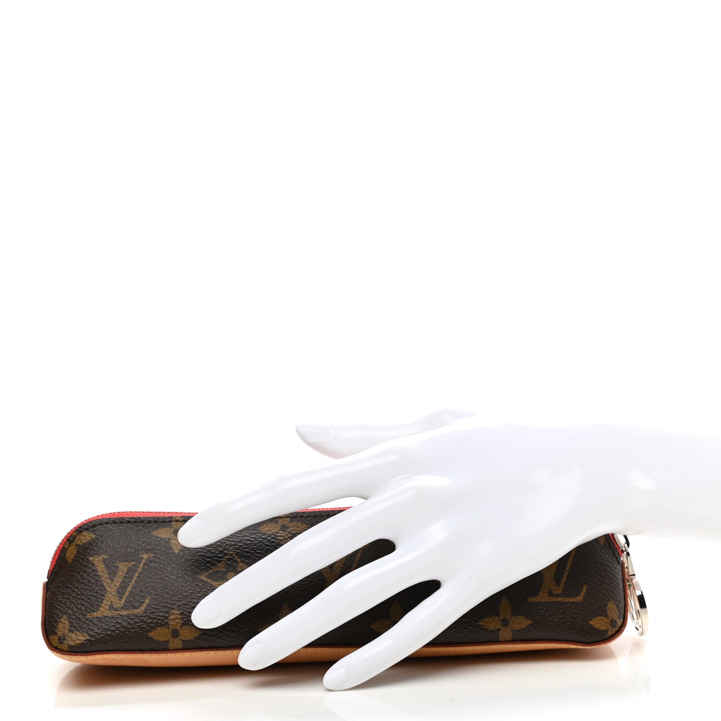 Monogram Elizabeth Pencil Pouch Red