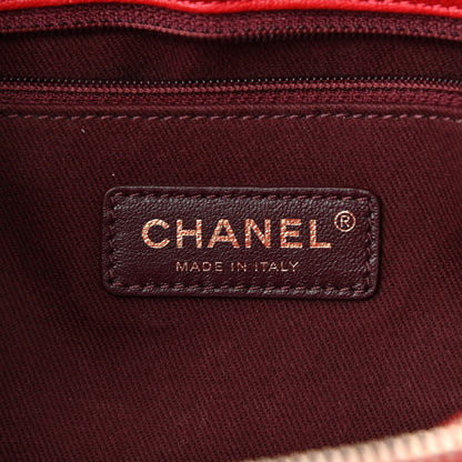 Chanel Shiny Sheepskin Quilted Large Trapezio Flap Red 6 of 13