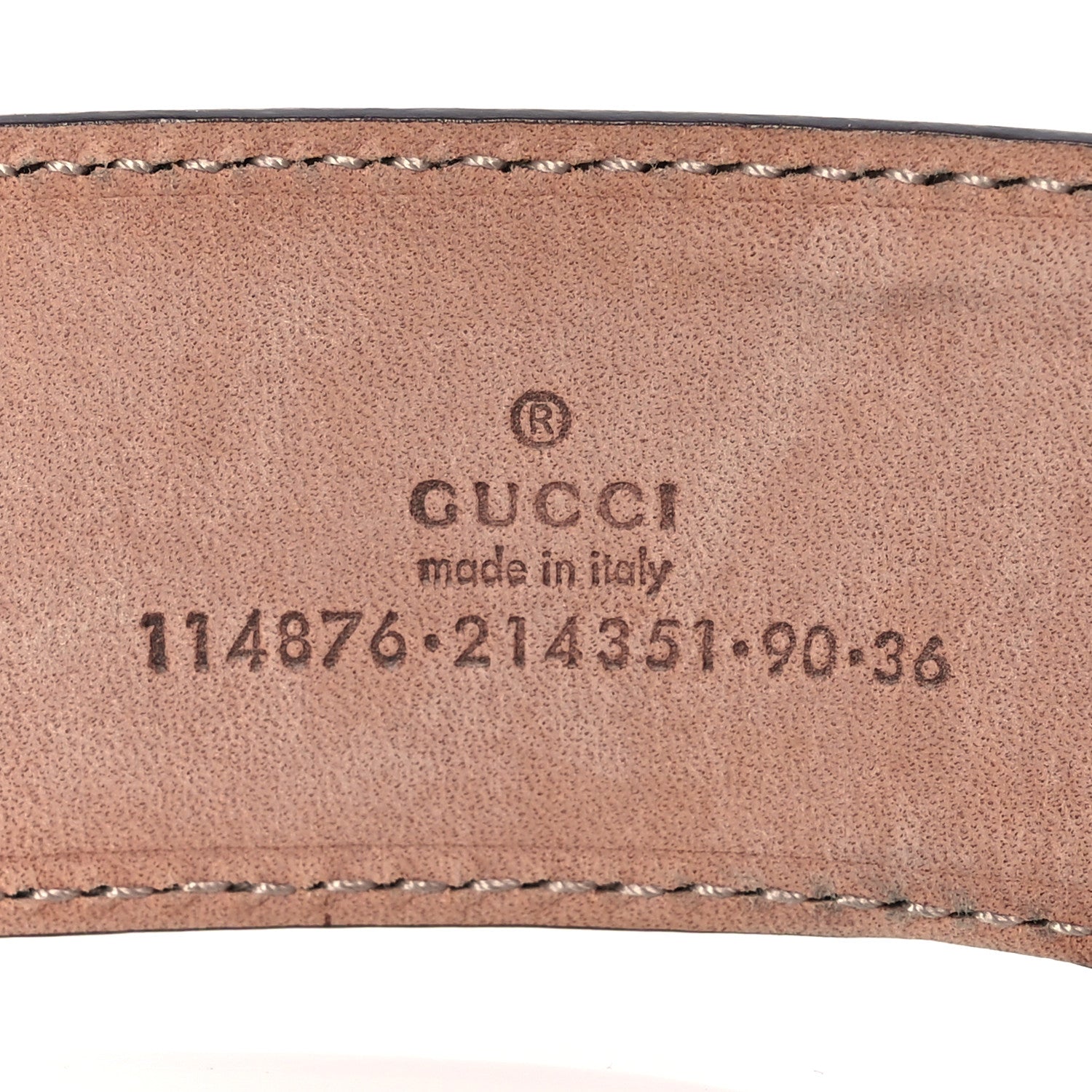 Gucci Metallic Guccissima Signature Interlocking G 40mm Belt 90 36 Cognac Brown 5 of 8