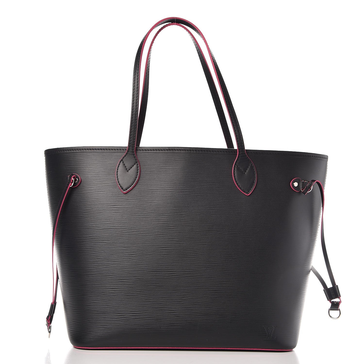 Louis Vuitton Epi Neverfull MM Black Hot Pink 3 of 12