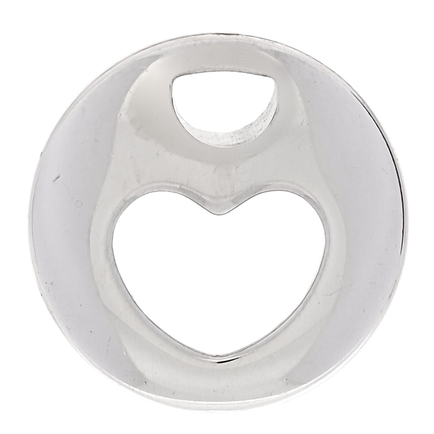 Tiffany Sterling Silver Stencil Heart Pendant 1 of 4