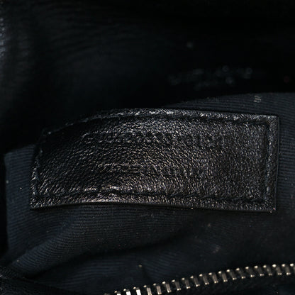 Saint Laurent Lambskin Quilted Toy Loulou Puffer Monogram Chain Satchel Black 8 of 11