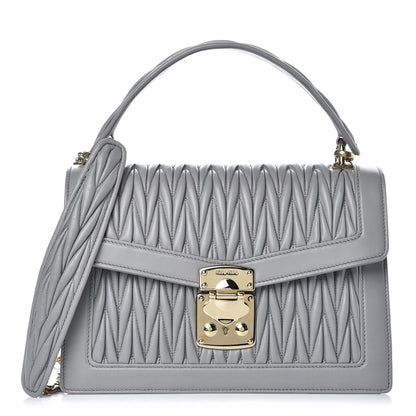 Miu Miu Nappa Confidential Matelasse Top Handle Nube 1 of 10
