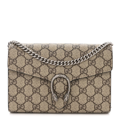 Gucci GG Supreme Monogram Mini Dionysus Chain Wallet Beige Taupe 1 of 10