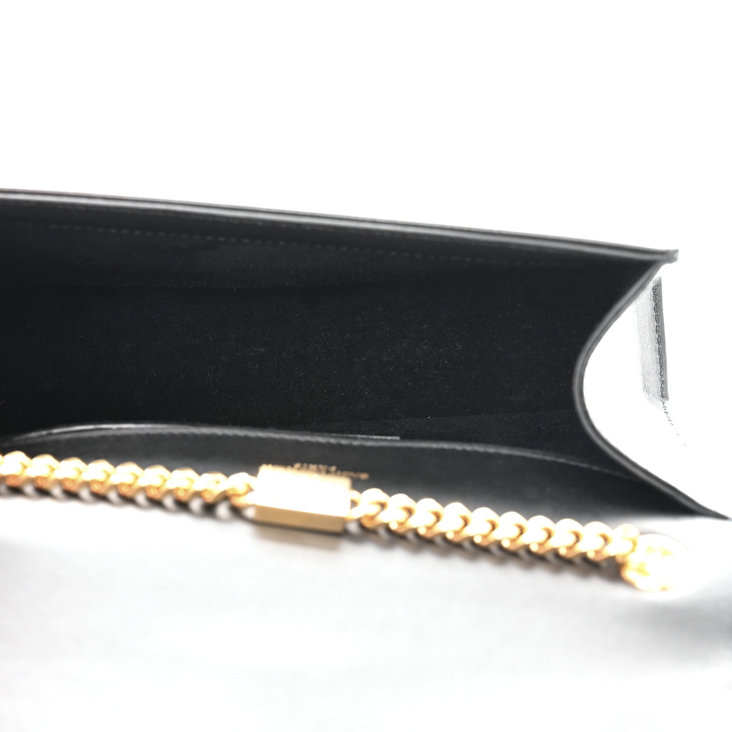 Saint Laurent Smooth Calfskin Small Classic Monogram Kate Tassel Chain Wallet Black 5 of 11