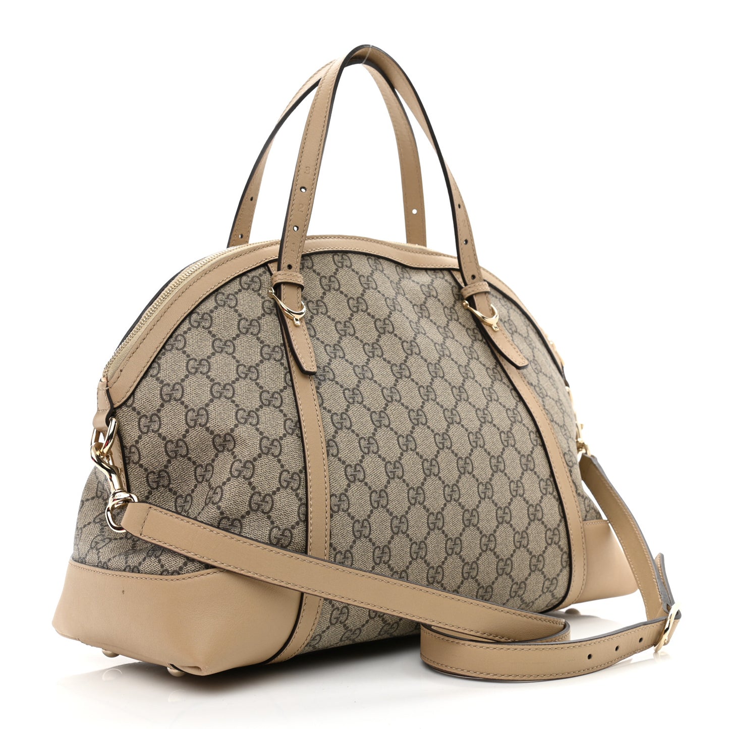 GG Supreme Monogram Medium Nice Top Handle Dome Bag Beige