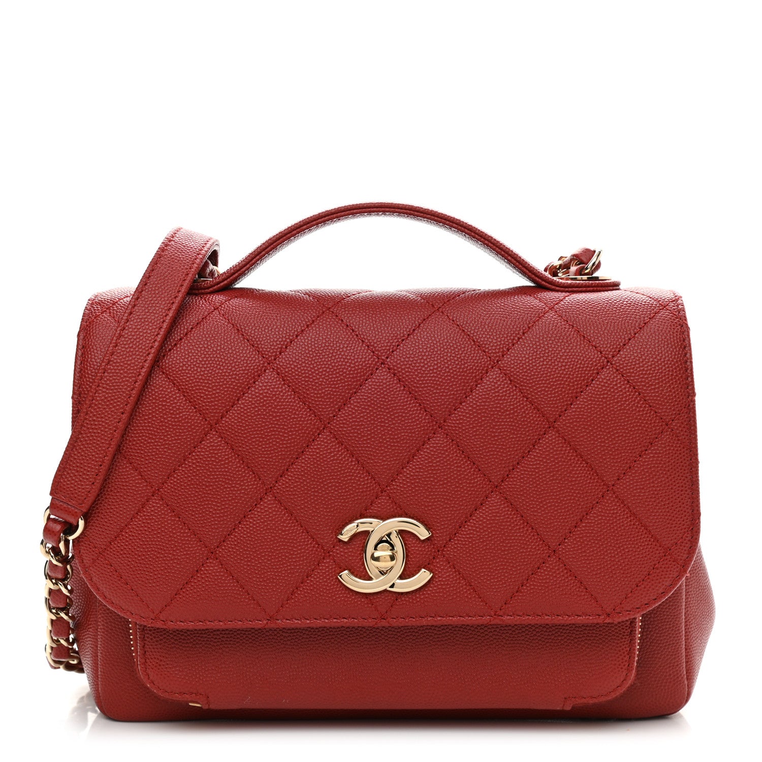 Chanel Caviar Quilted Medium Business Affinity Flap Red 1 of 9