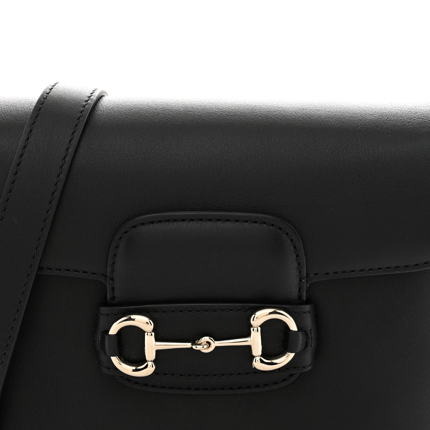 Arabella Calfskin Horsebit 1955 Shoulder Bag Black