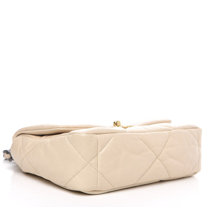 Chanel Goatskin Quilted Medium 19 Flap Beige 3 of 10