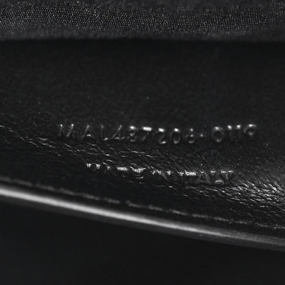 Saint Laurent Grain De Poudre Textured Mixed Matelasse Triquilt Medium Monogram Monochrome Satchel Black 7 of 11