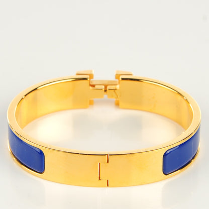 Hermes Narrow Enamel Clic Clac H Bracelet PM Royal Bleu 3 of 7