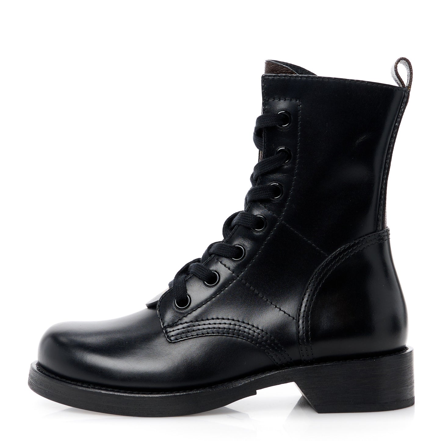 Calfskin Monogram Metropolis Flat Ranger Boots 37.5 Black