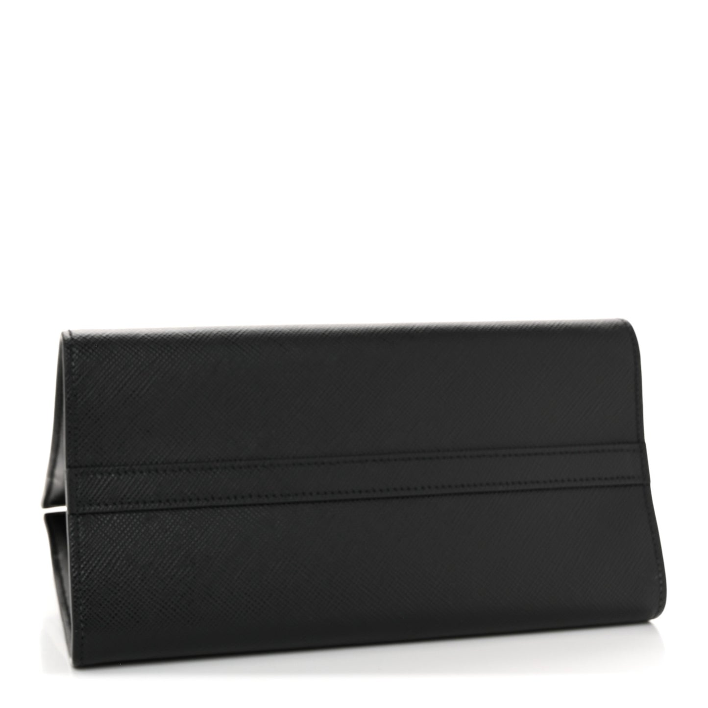 Saffiano Cuir Calfskin Small Monochrome Top Handle Tote Black