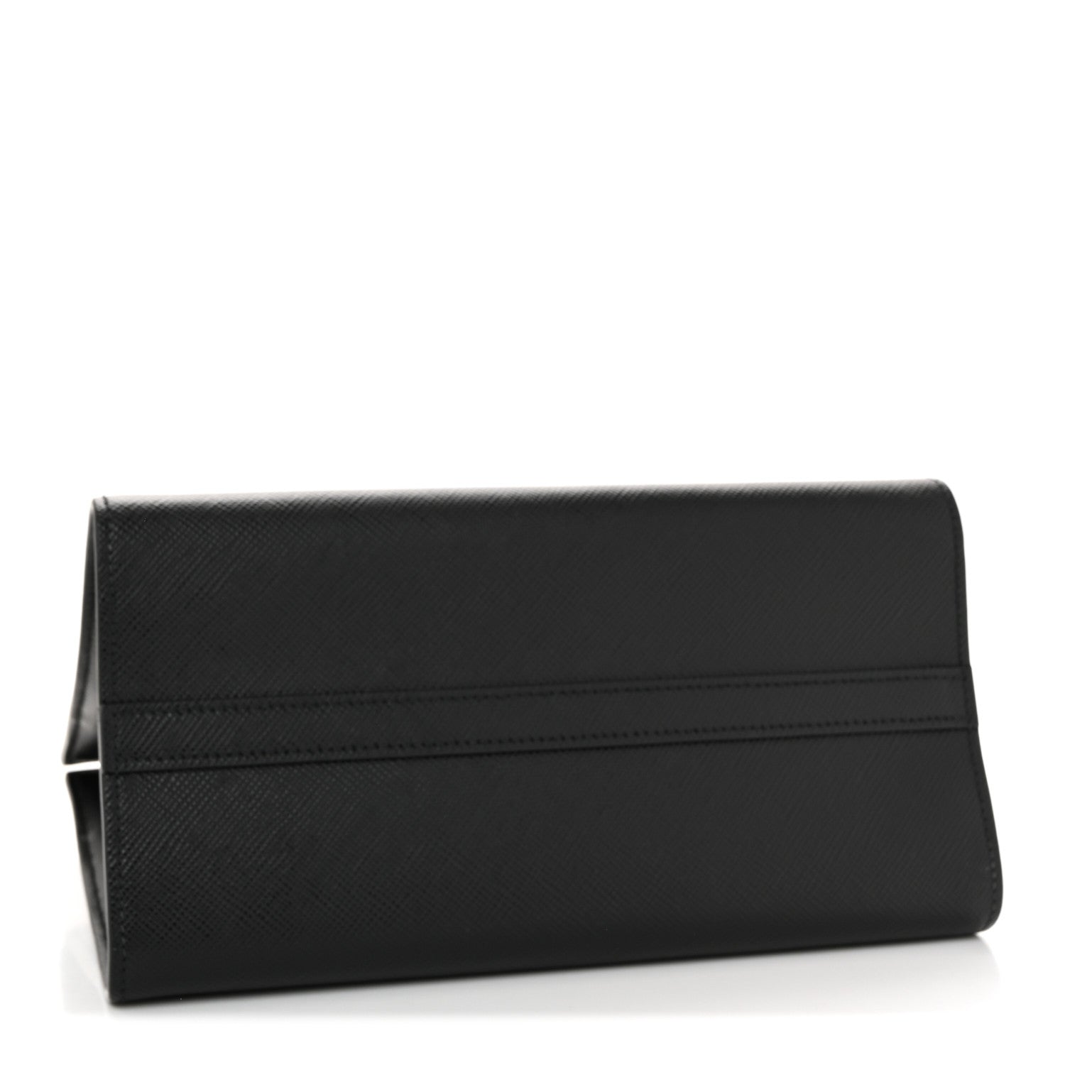Prada Saffiano Cuir Calfskin Small Monochrome Top Handle Tote Black 4 of 13