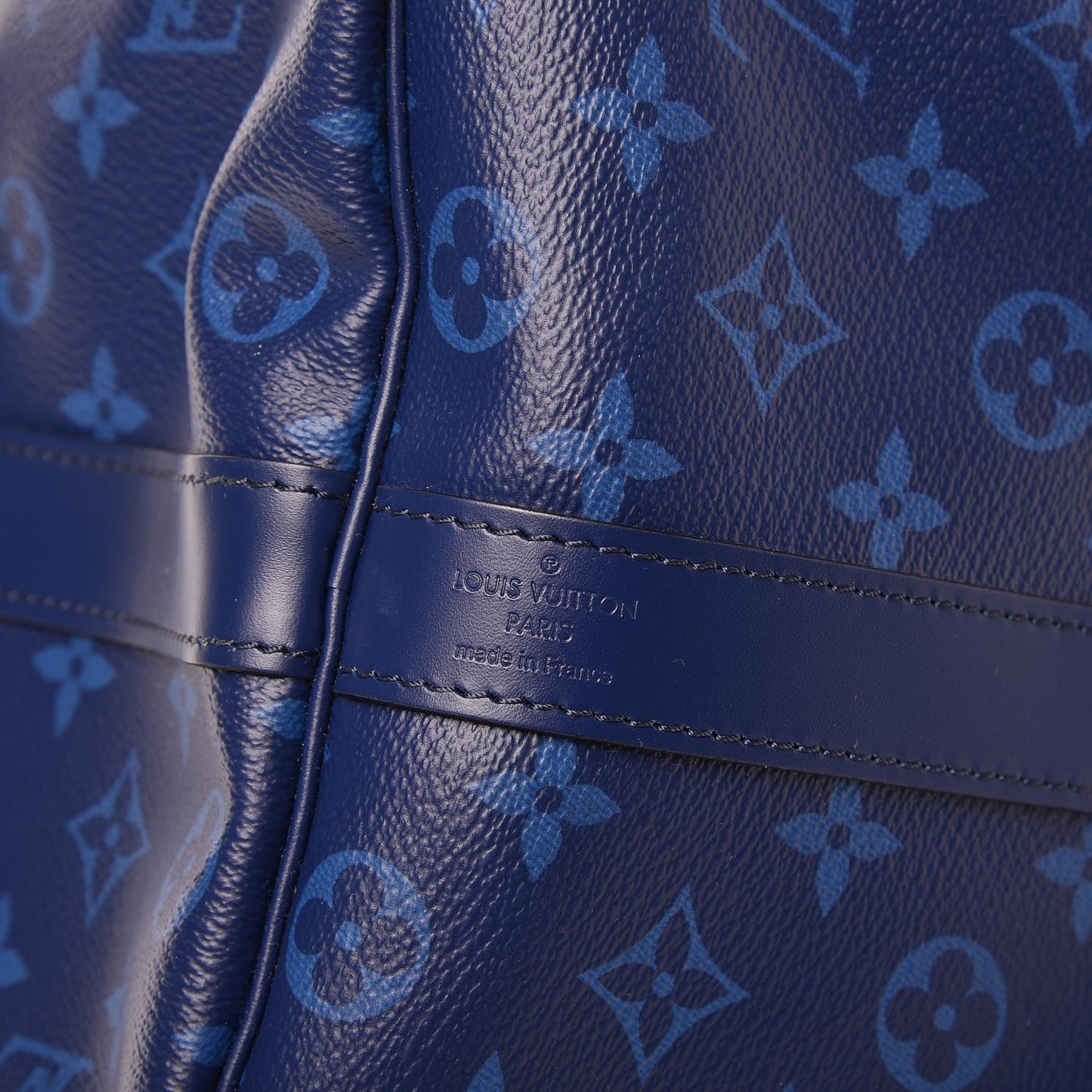 Monogram Split Keepall Bandouliere 50 Pacific Blue