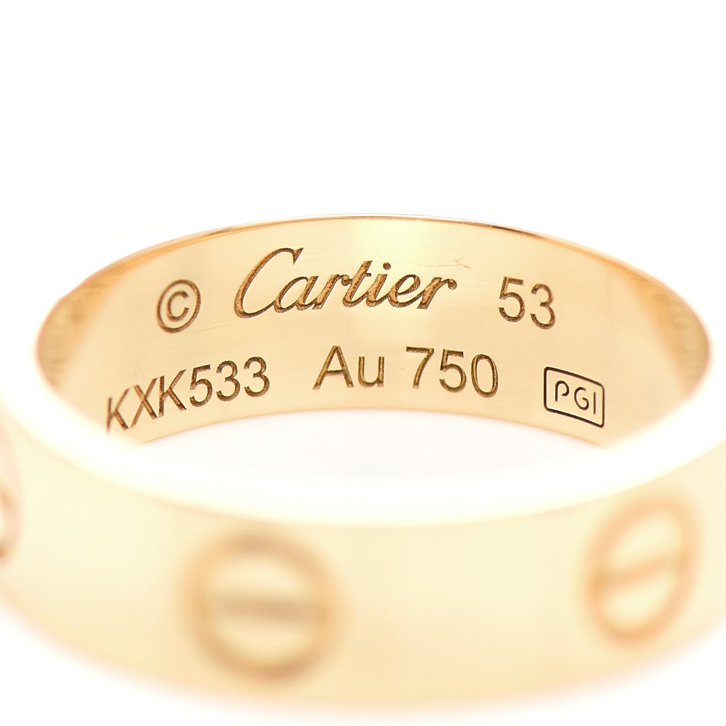 18K Yellow Gold 5.5mm LOVE Ring 53 6.25