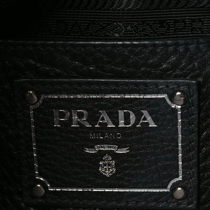 Prada Vitello Daino Shopping Tote Black 5 of 7