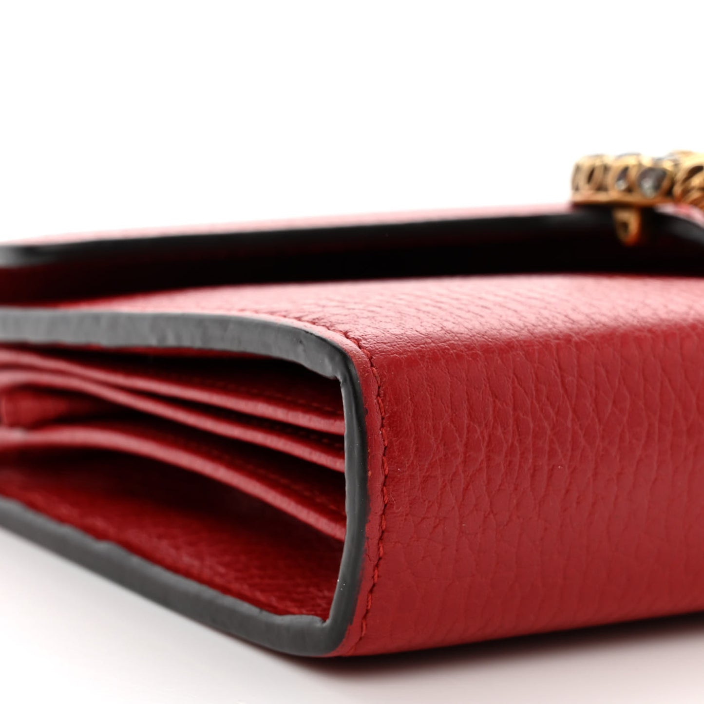 Calfskin Mini Dionysus Chain Wallet Hibiscus Red