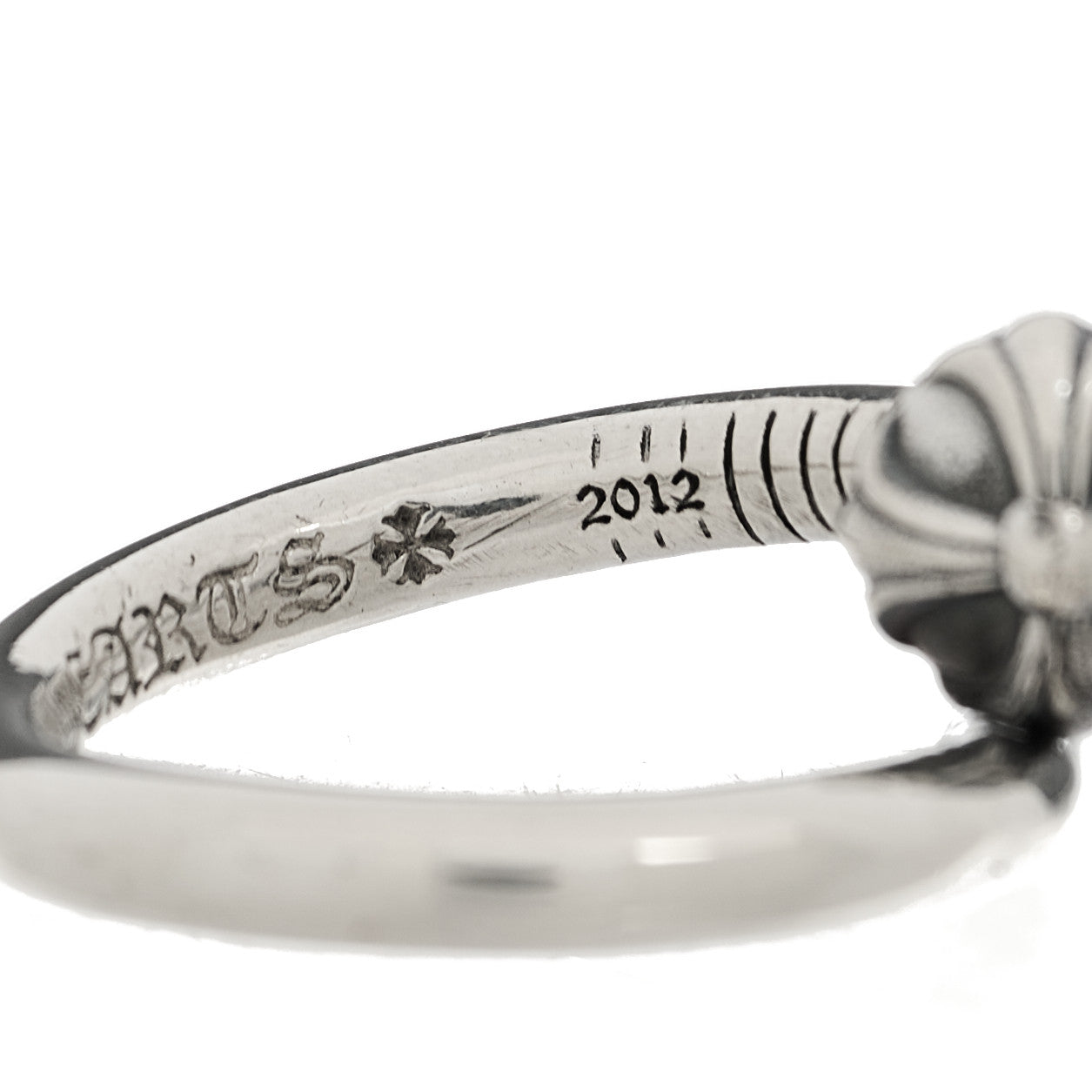 Chrome Hearts Sterling Silver Cross Ball Nail Ring 51 5.75 6 of 6