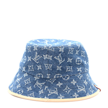 Louis Vuitton Monogram Denim Jacquard LV Remix Bucket Hat Blue 3 of 10