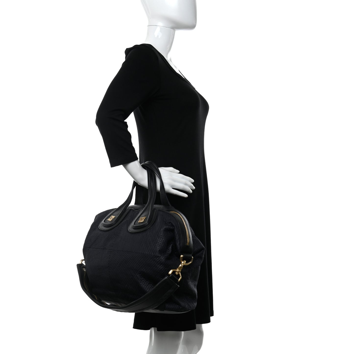 Nylon Quilted Calfskin Small Nightingale Navy