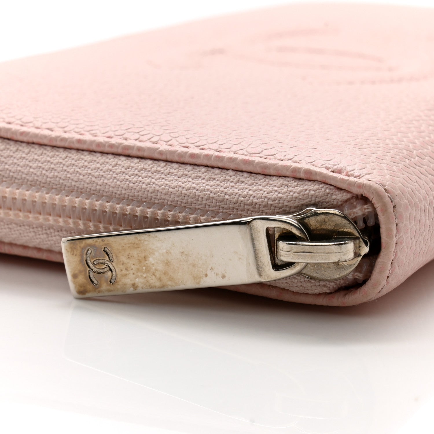 Chanel Caviar Large Timeless CC Zip Around Wallet Pink 9 of 12