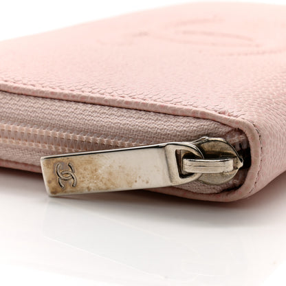 Chanel Caviar Large Timeless CC Zip Around Wallet Pink 9 of 12