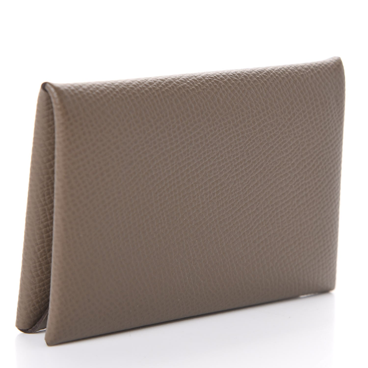 Hermes Epsom Calvi Card Case Etoupe 3 of 6