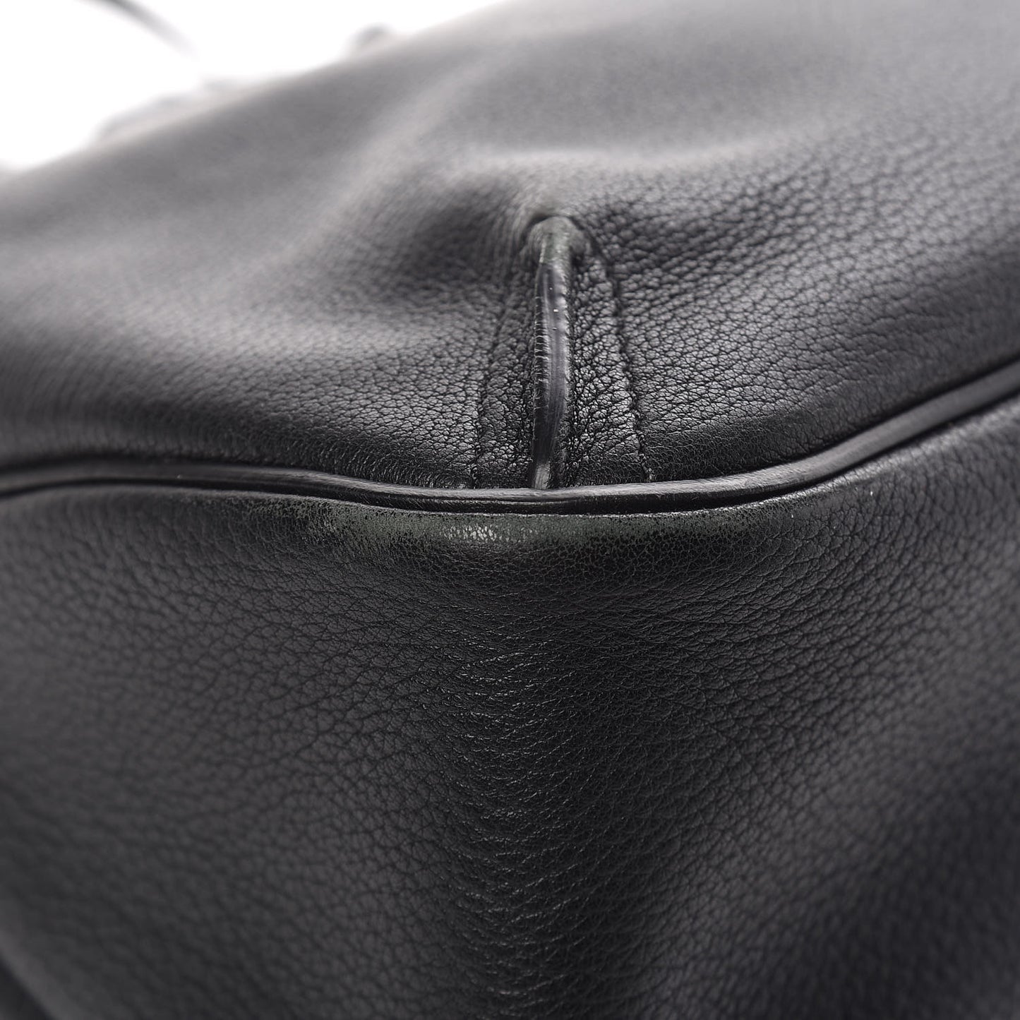 Grained Lambskin Calfskin Medium Lexa Shoulder Bag Black