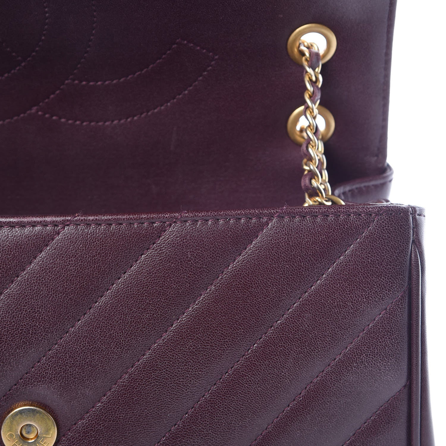 Chanel Lambskin Quilted Jumbo Coco Vintage Flap Purple 13 of 13